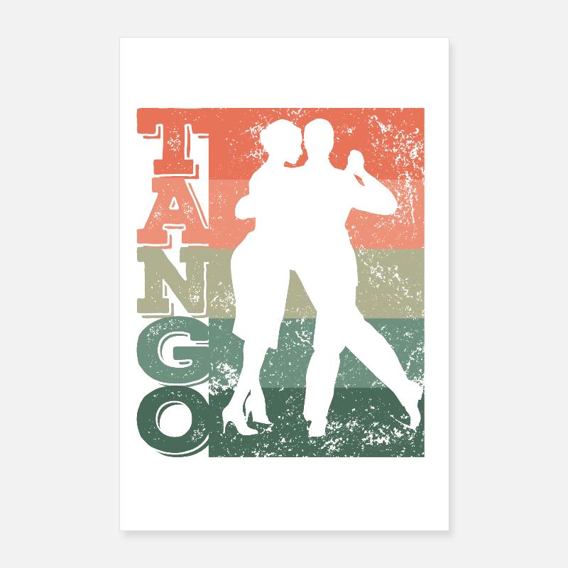 Tango Argentino Rétro Vintage Tango Vals Danse Poster 60 x 90 cm