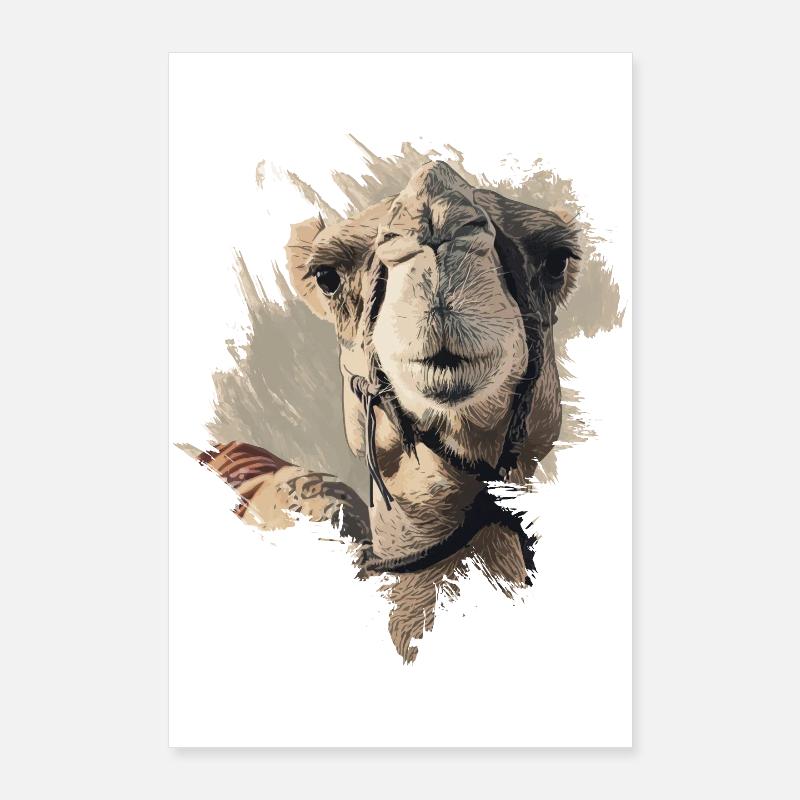 Kamelkopf Kamel Poster 60x90 cm