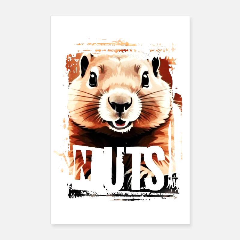 Squirrel Nuts Nuts Nuts Poster 24" x 35" (60x90 cm)