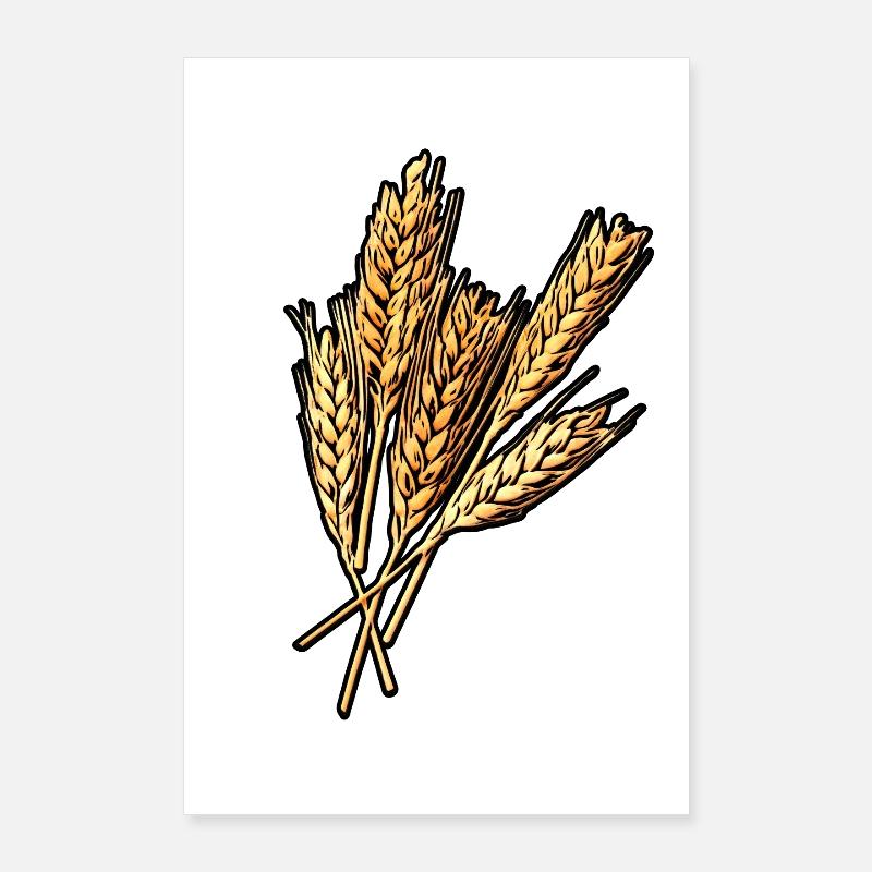 5 wheat ears Poster 24" x 35" (60x90 cm)