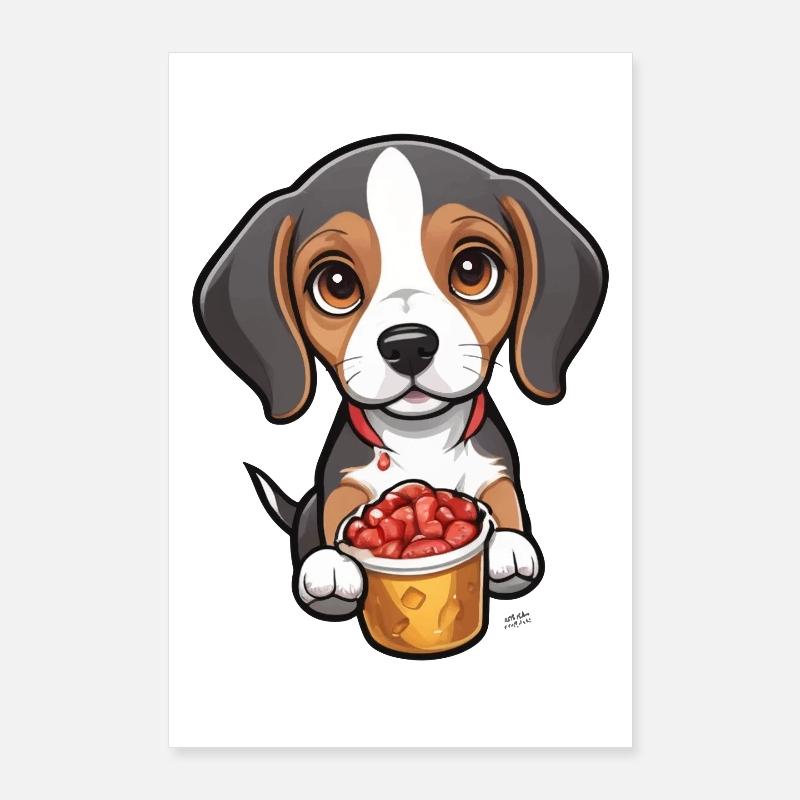 Tiny Beagle Pup Poster 60x90 cm