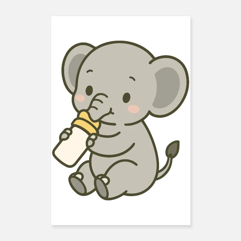 Tiny Trunk Sip Poster 24" x 35" (60x90 cm)