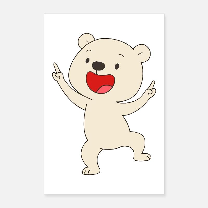 Tanzender Eisbär Poster 60x90 cm