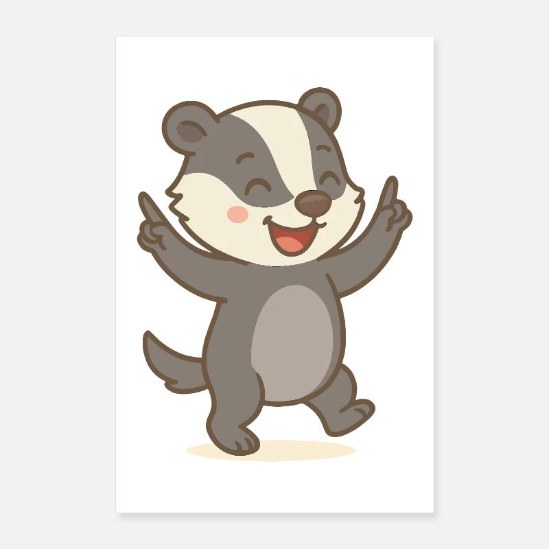 Lucky Badger Poster 24" x 35" (60x90 cm)
