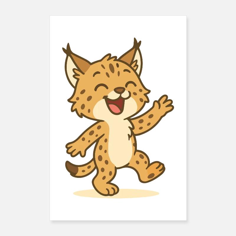 Lynx dansant Poster 60 x 90 cm