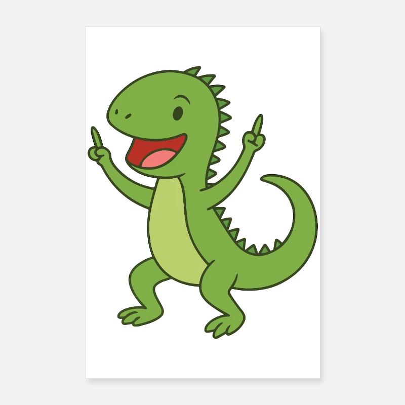 Bébé Iguane de fête Poster 60 x 90 cm