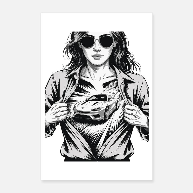 Conception de voiture de course Poster 60 x 90 cm