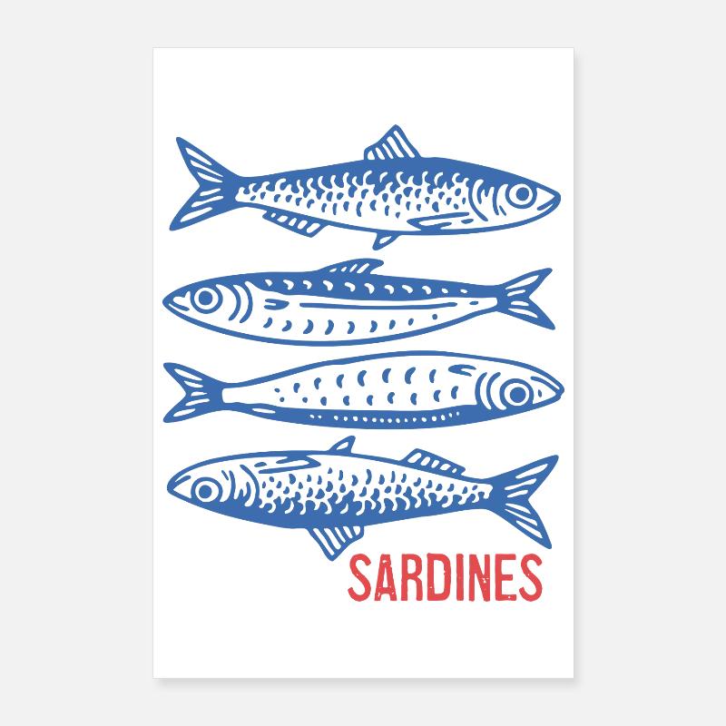 Sardinen Poster 60x90 cm