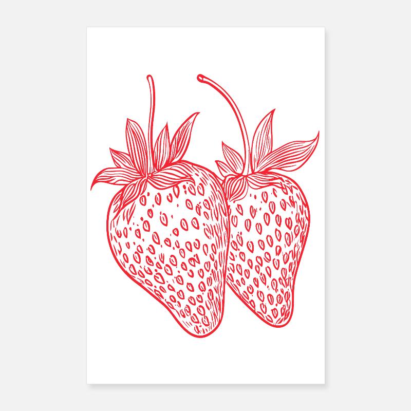 Fraise Poster 60 x 90 cm