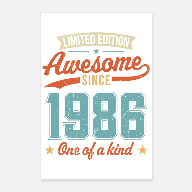 Awesome Since 1986 Poster 24" x 35" (60x90 cm)