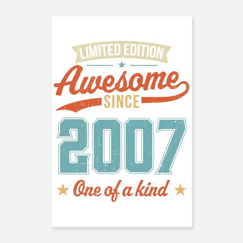Awesome Since 2007 Poster 24" x 35" (60x90 cm)