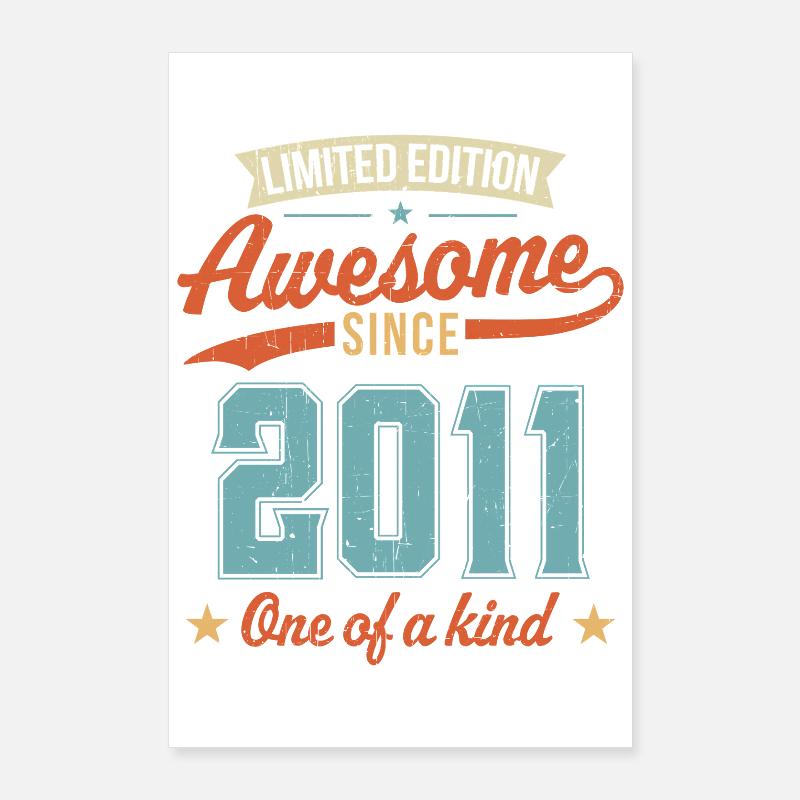 Awesome Since 2011 Poster 24" x 35" (60x90 cm)