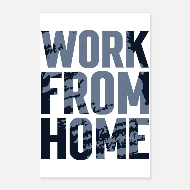 Work from Home Textured Poster 24" x 35" (60x90 cm)