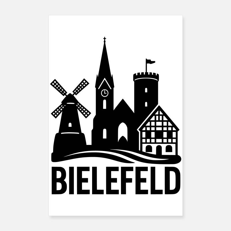 bielefeld silhouette Poster 60x90 cm