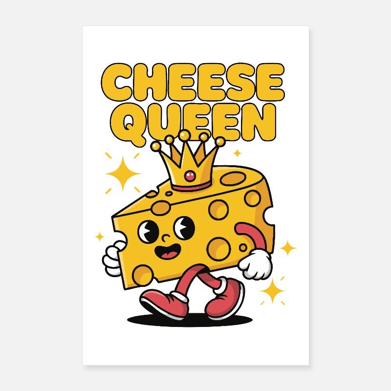 Cheese Queen – Cheese with a crown Poster 24" x 35" (60x90 cm)