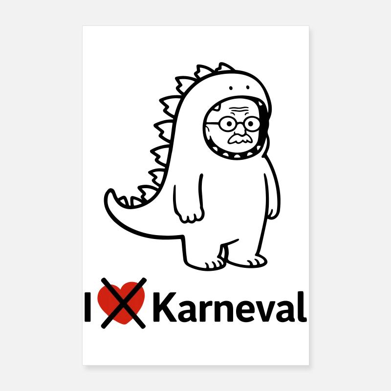 Karnevalsmuffel Poster 60x90 cm