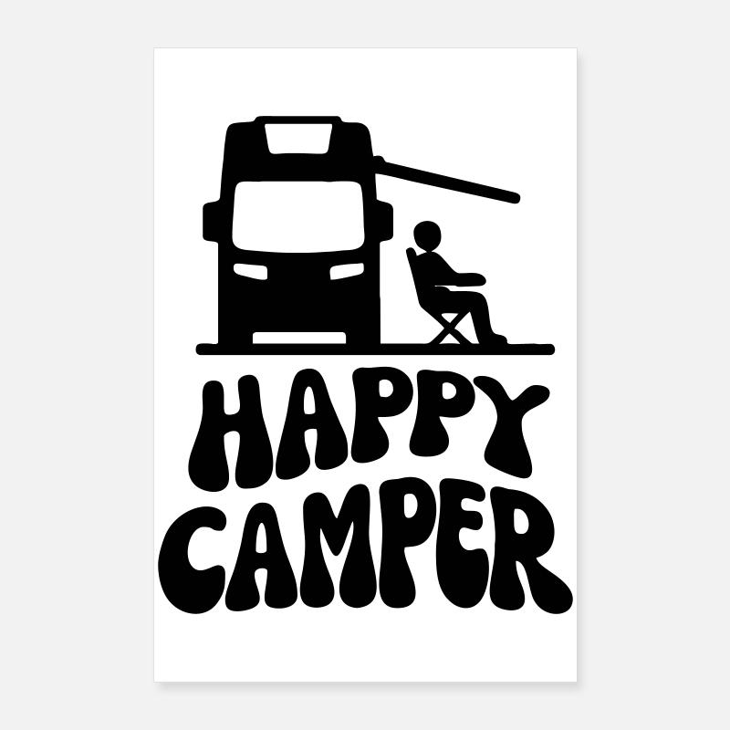 Campeur Happy Poster 60 x 90 cm