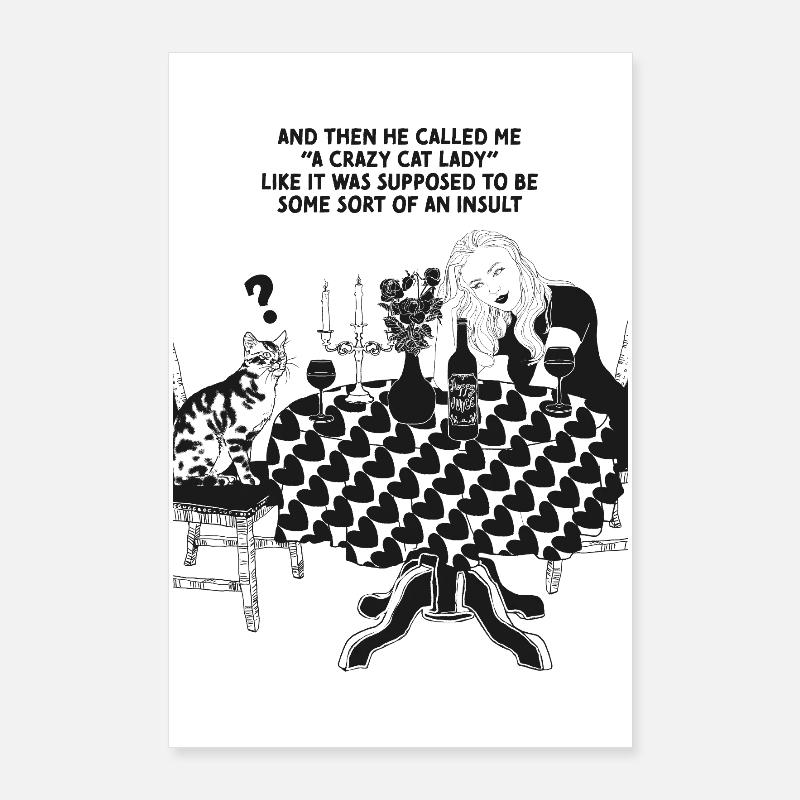 CRAZY CAT LADY Poster 24" x 35" (60x90 cm)