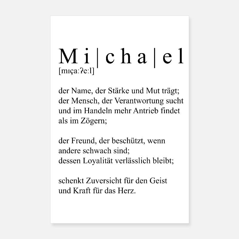 Nom : abstrait, typographique, noir, Michael Poster 60 x 90 cm