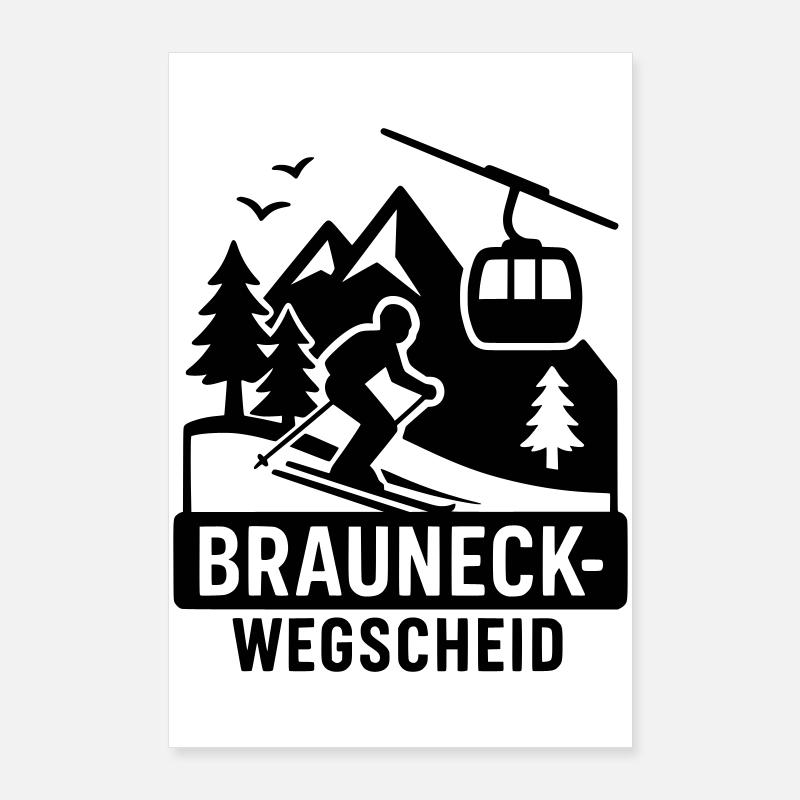 brauneck wegscheid ski Poster 60x90 cm