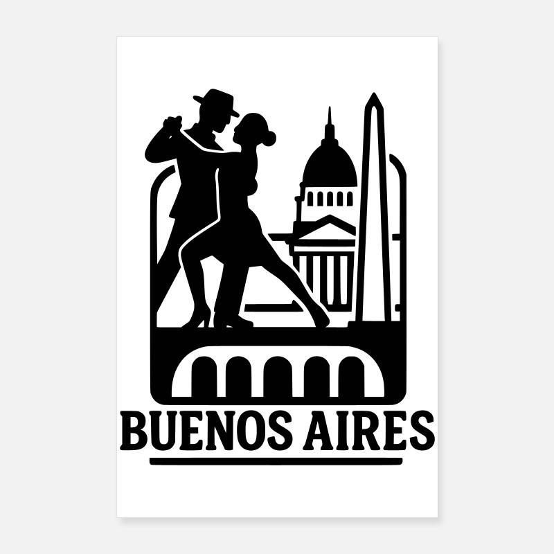 buenos aires silhouette Poster 60x90 cm