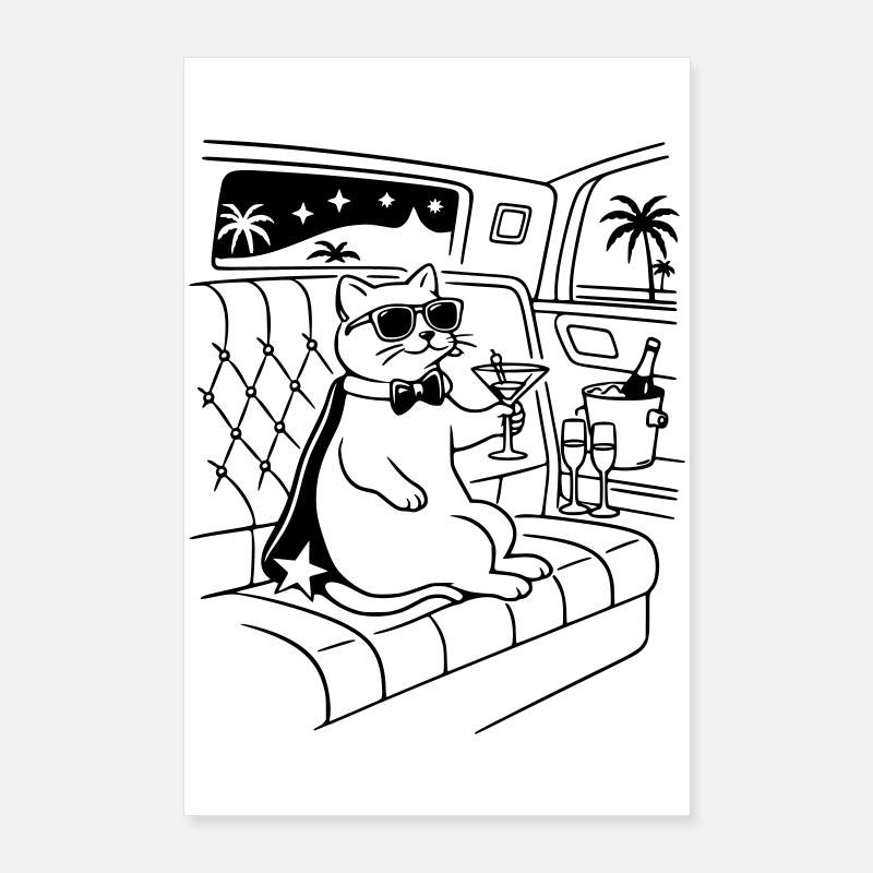 Fame Cat Cat Glamour Star Celebrity Poster 24" x 35" (60x90 cm)