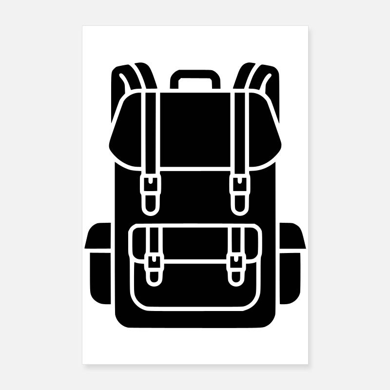 Hiking Backpack Trekking Gear Poster 24" x 35" (60x90 cm)