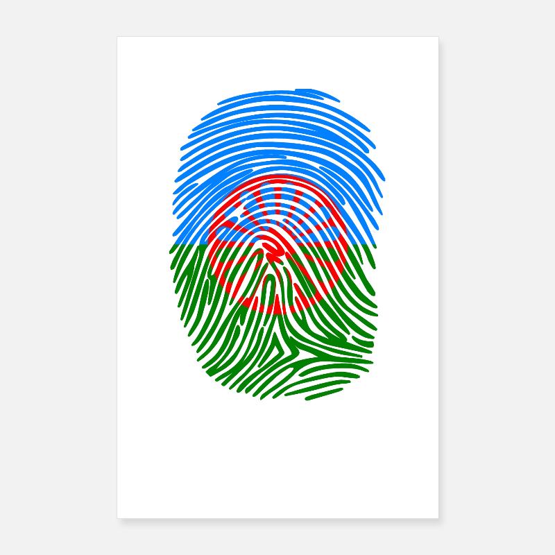 romani people flag o styago le romengo idée cadeau Poster 60 x 90 cm