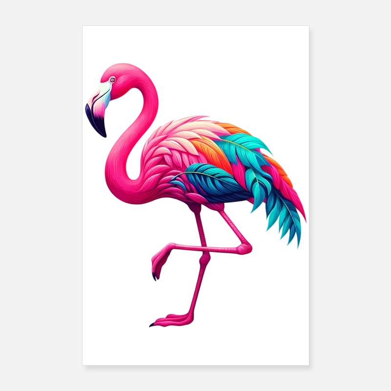 Flamant Poster 60 x 90 cm