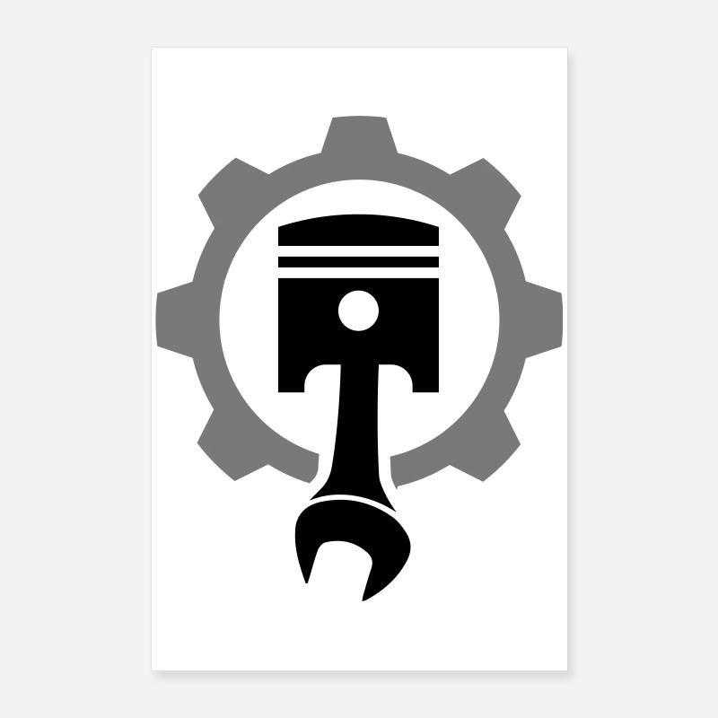 Engine, piston, gear Poster 24" x 35" (60x90 cm)