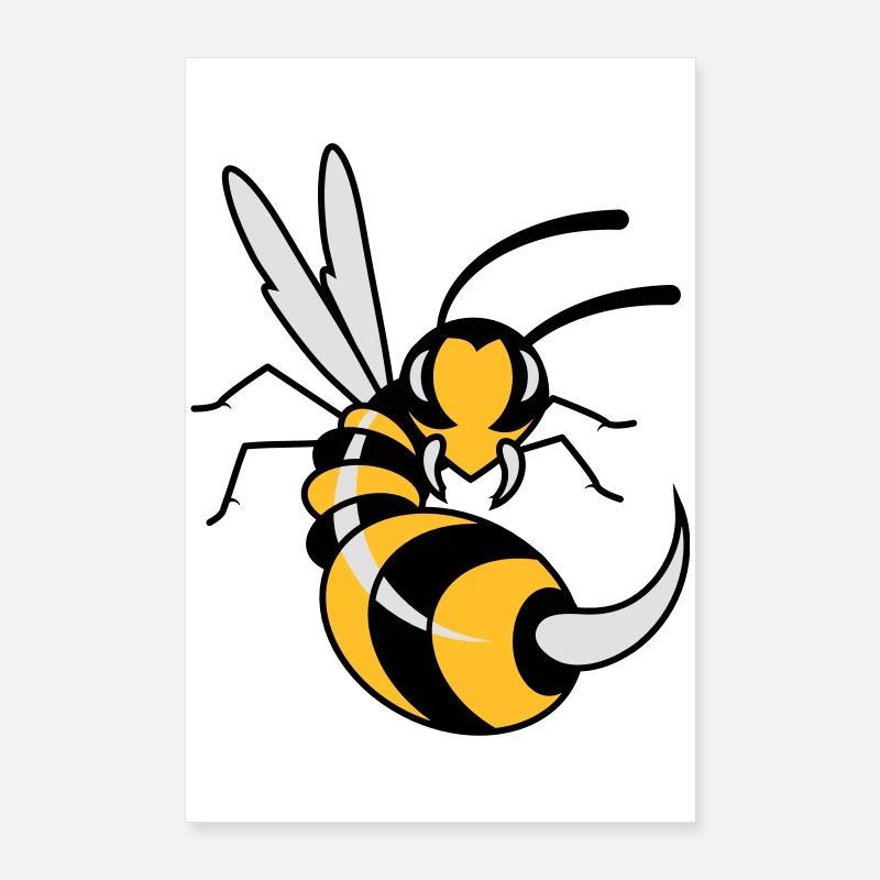 Wasp with giant sting Poster 24" x 35" (60x90 cm)