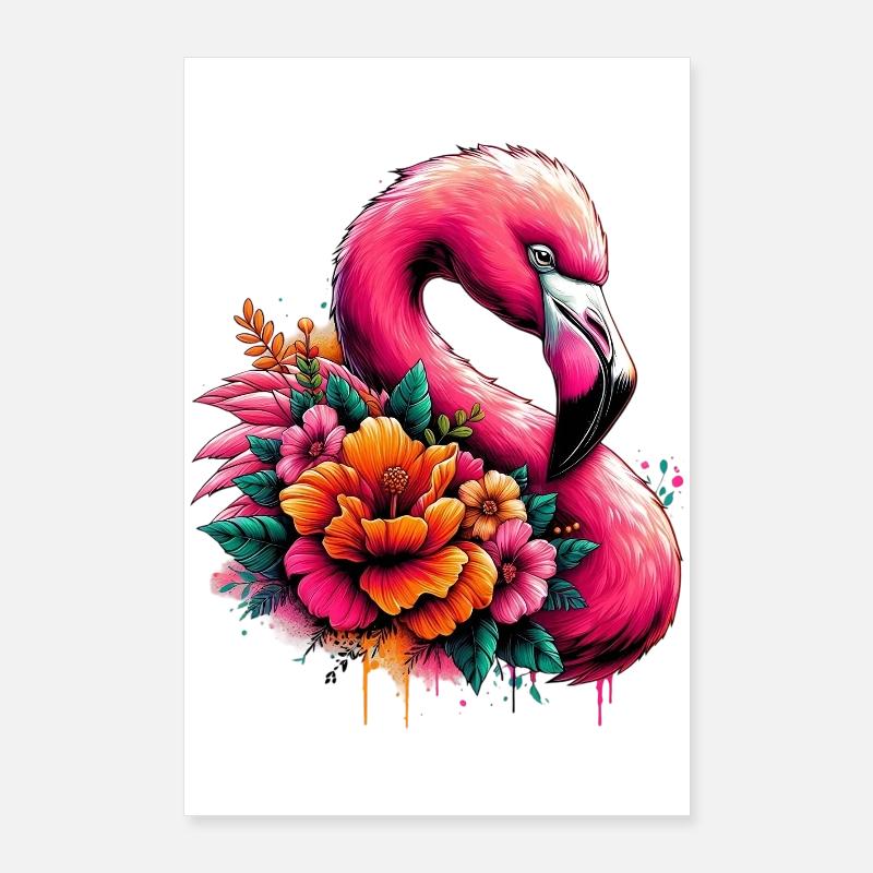 Flamant Poster 60 x 90 cm
