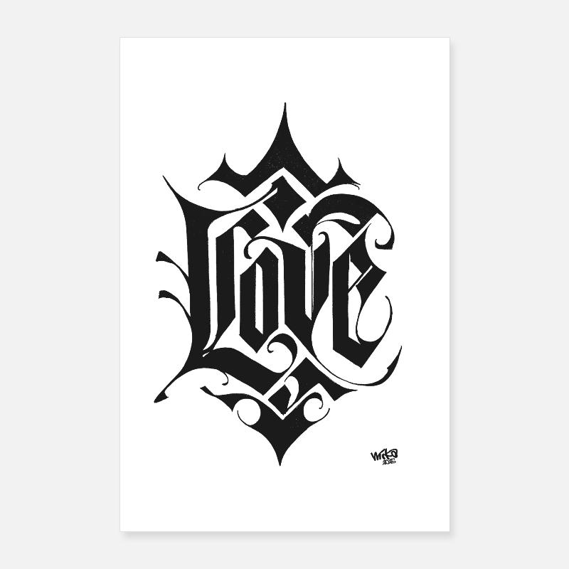 Love Lettering Poster 60x90 cm