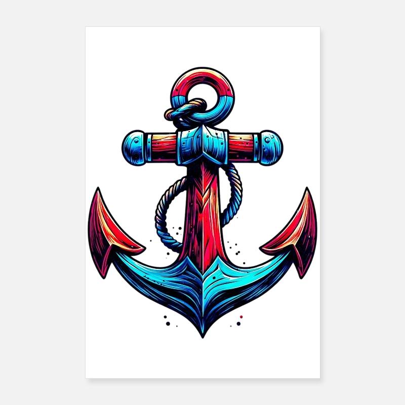Ein Anker Poster 60x90 cm