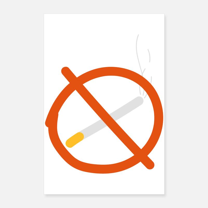 No Smoking / No Smoking / Cigarette / Cigarette Poster 24" x 35" (60x90 cm)