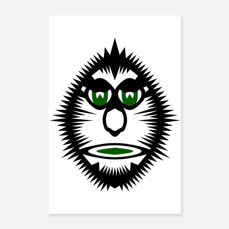 Illustration de visage de chat Visage de chat Poster 60 x 90 cm