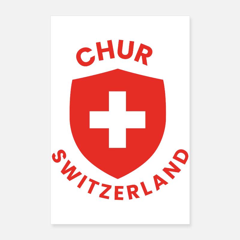 Conception du bouclier de Coire en Suisse Poster 60 x 90 cm
