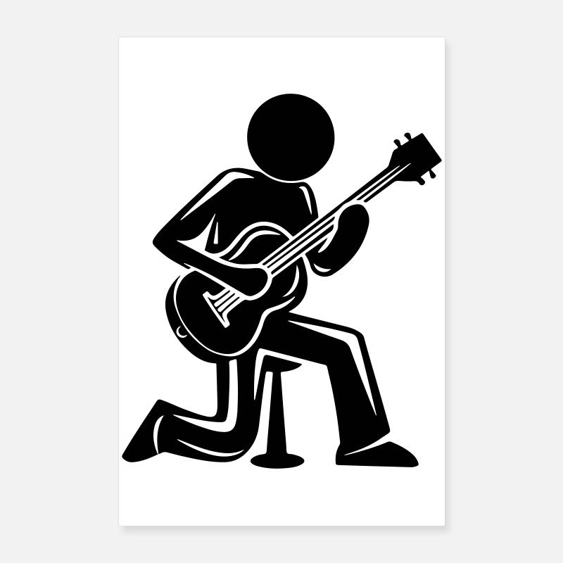 Gitarrist Gitarre Musiker Poster 60x90 cm