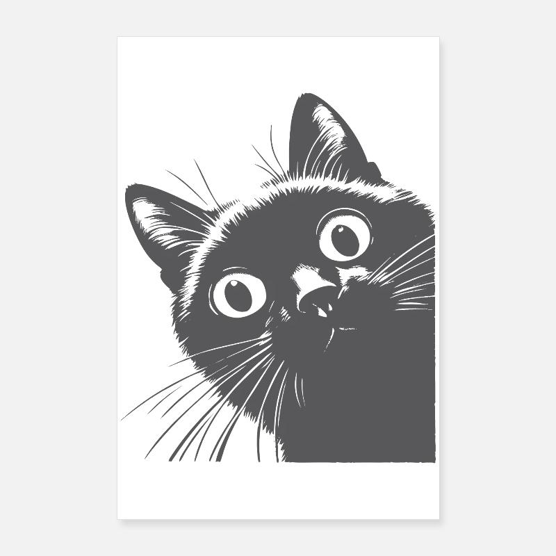 Chat noir Poster 60 x 90 cm