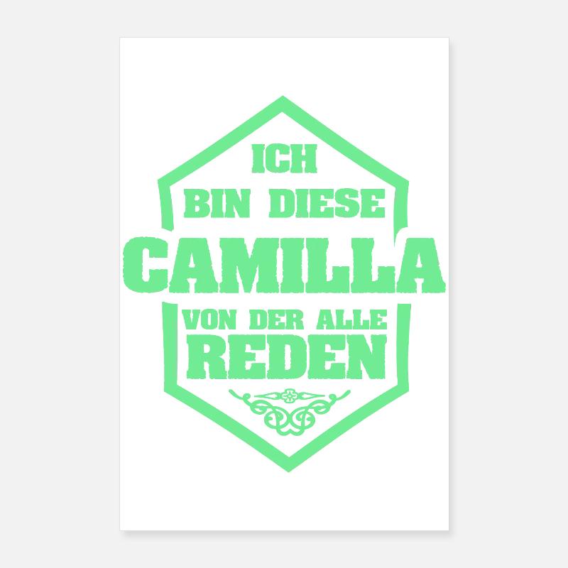 Camilla comme surnom Poster 60 x 90 cm