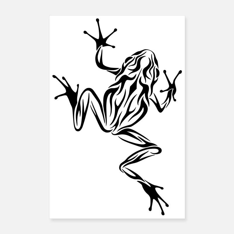 Frosch Tribal-Style Poster 60x90 cm