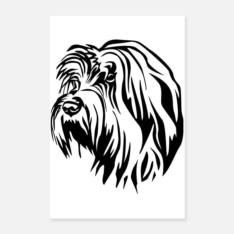 Gos d’Atura Catala Tête Poster 60 x 90 cm