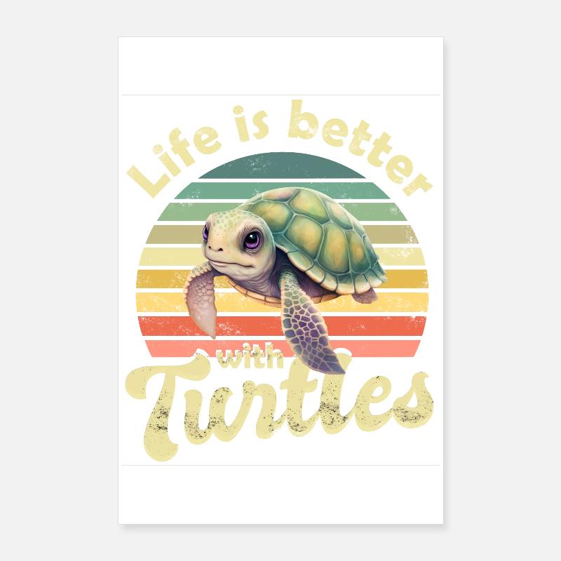 Turtle Sea turtle Poster 24" x 35" (60x90 cm)