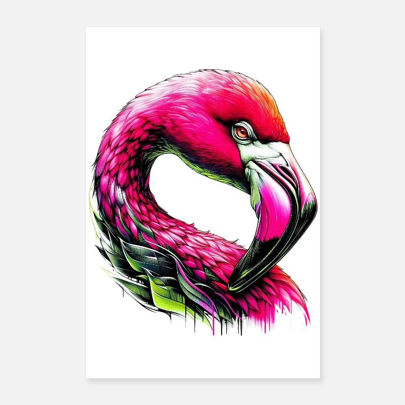 Flamant Poster 60 x 90 cm