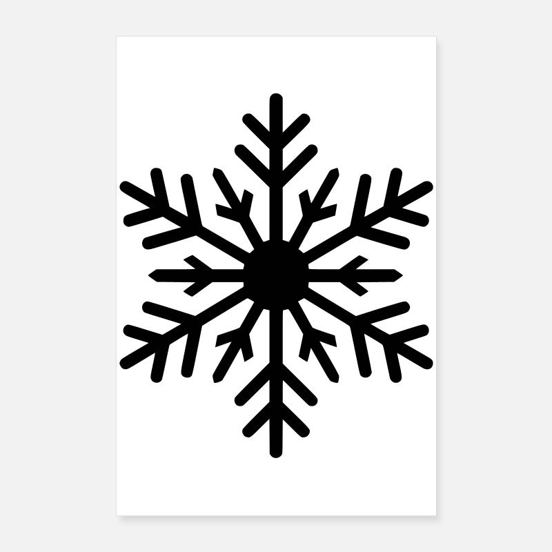 Flocon de neige, cristal de glace, couleur variable Poster 60 x 90 cm