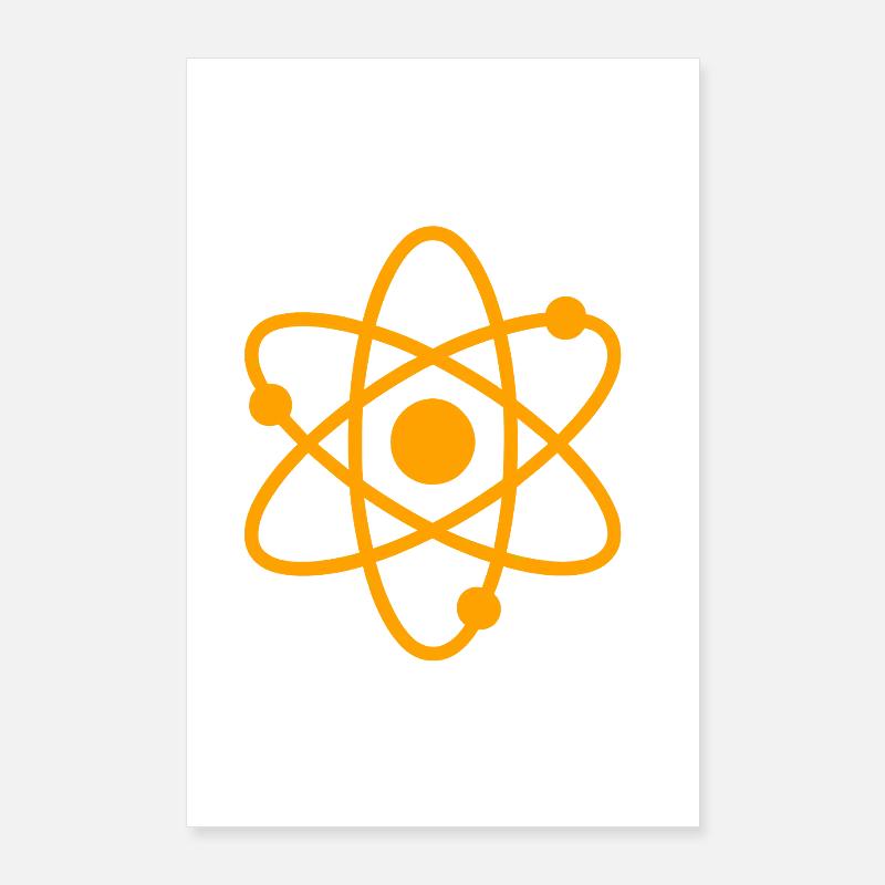 Proton Positiv Denken Atom Grafik Poster 60x90 cm