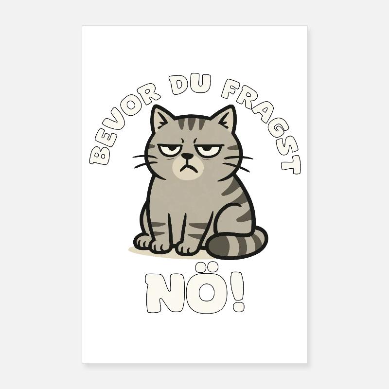 Grim Cat, non, avant que vous ne demandiez Poster 60 x 90 cm