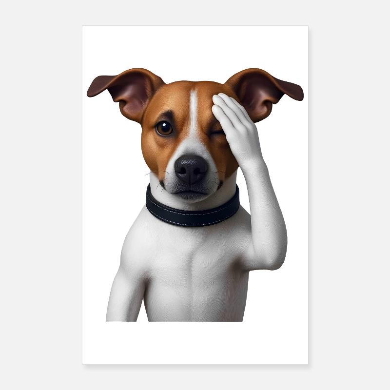 HUND, DER DICH BEOBACHTET – Tiere Poster 60x90 cm