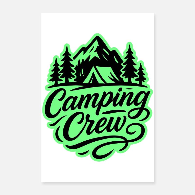 Camping Crew Poster 24" x 35" (60x90 cm)