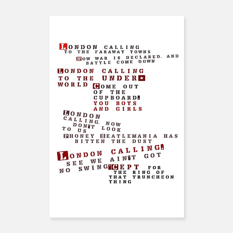 clash londres appel Poster 60 x 90 cm